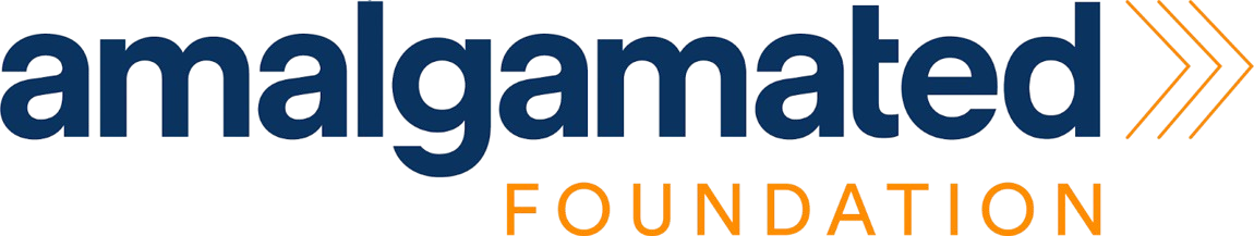 Blue and orange amalgamated logo